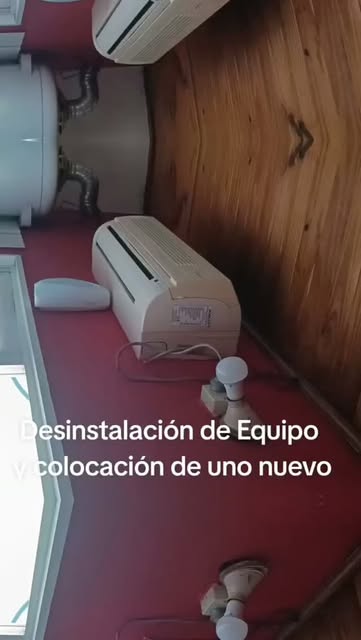 Trabajo de reubicación de un aire acondicionado